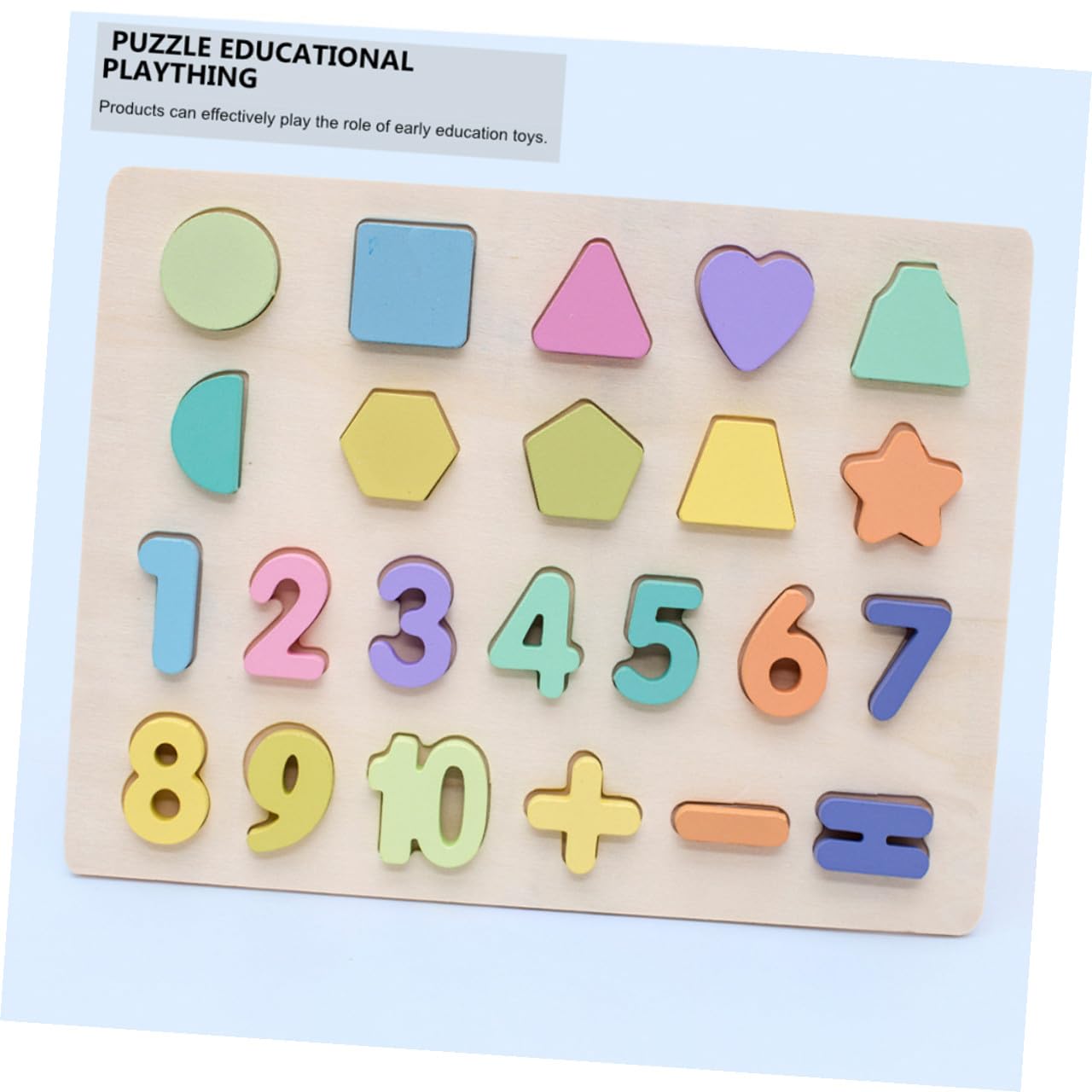 HANABASS Puzzle in Legno Colori Vivaci Gioco Educativo Lettere e Numeri Set di 4 Elementi e Design Semplice per Apprendimento Precoce e Divertimento per Ragazzo Ragazza