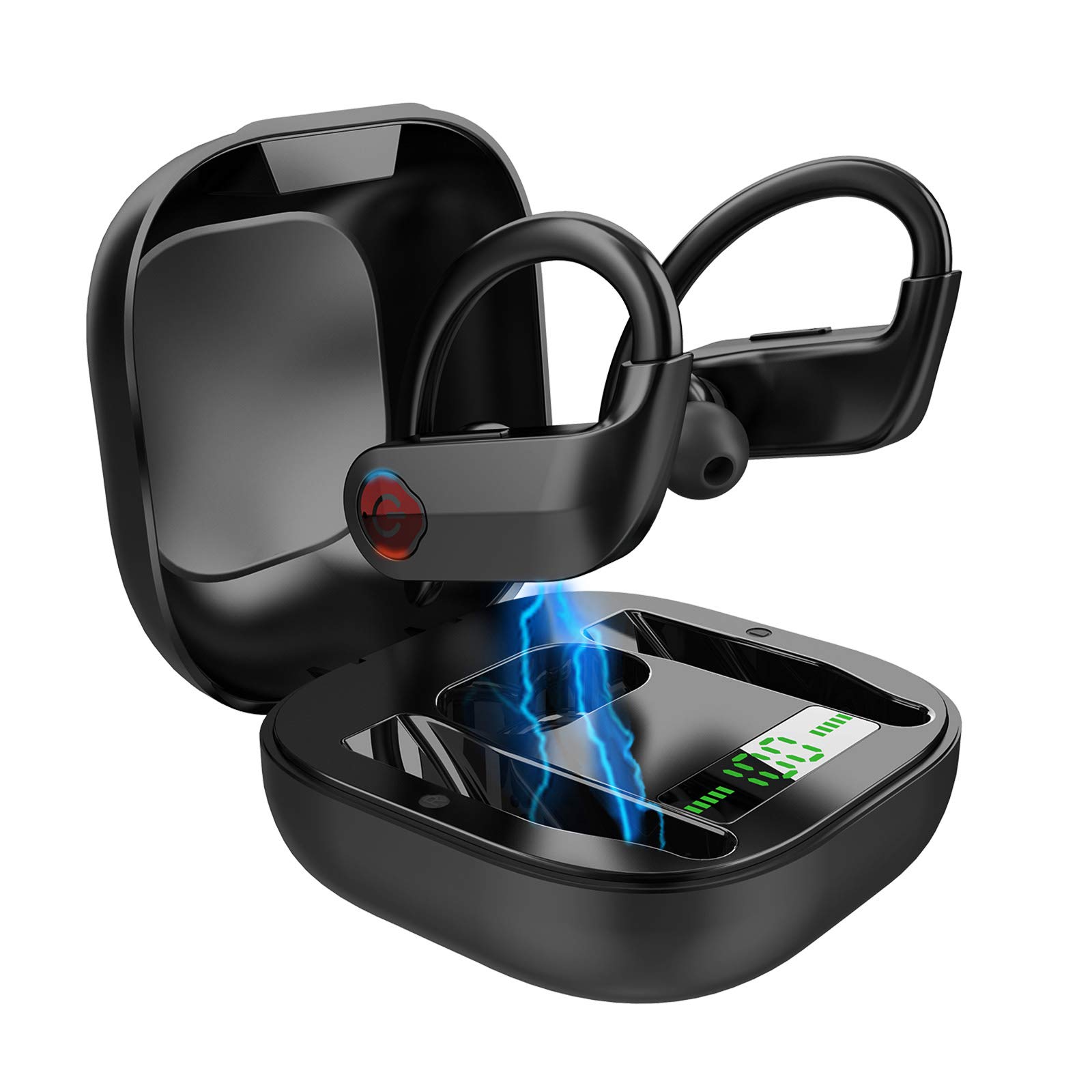 wireless earbuds bluetooth 5.0 with noise-cancelling mic deep bass