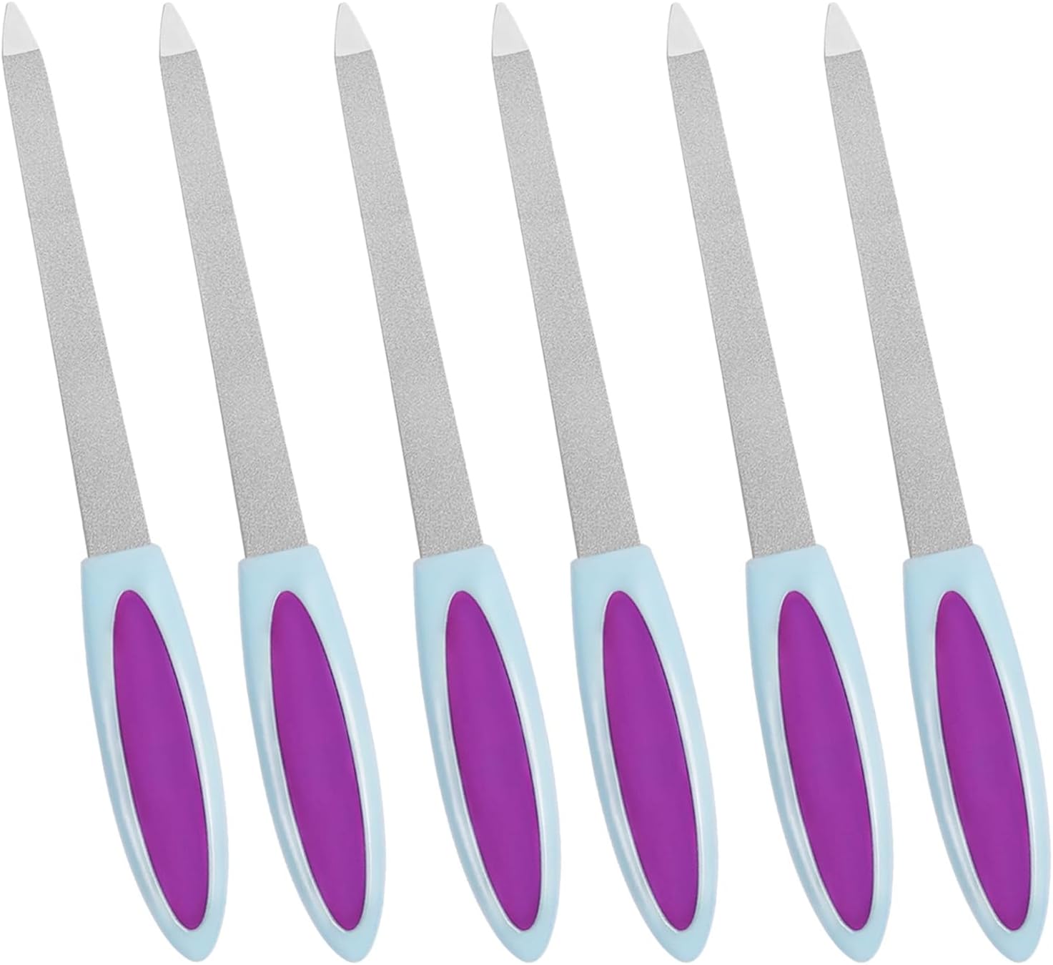 Metal Nail File (6 Pcs), Fingernail Files for Natural