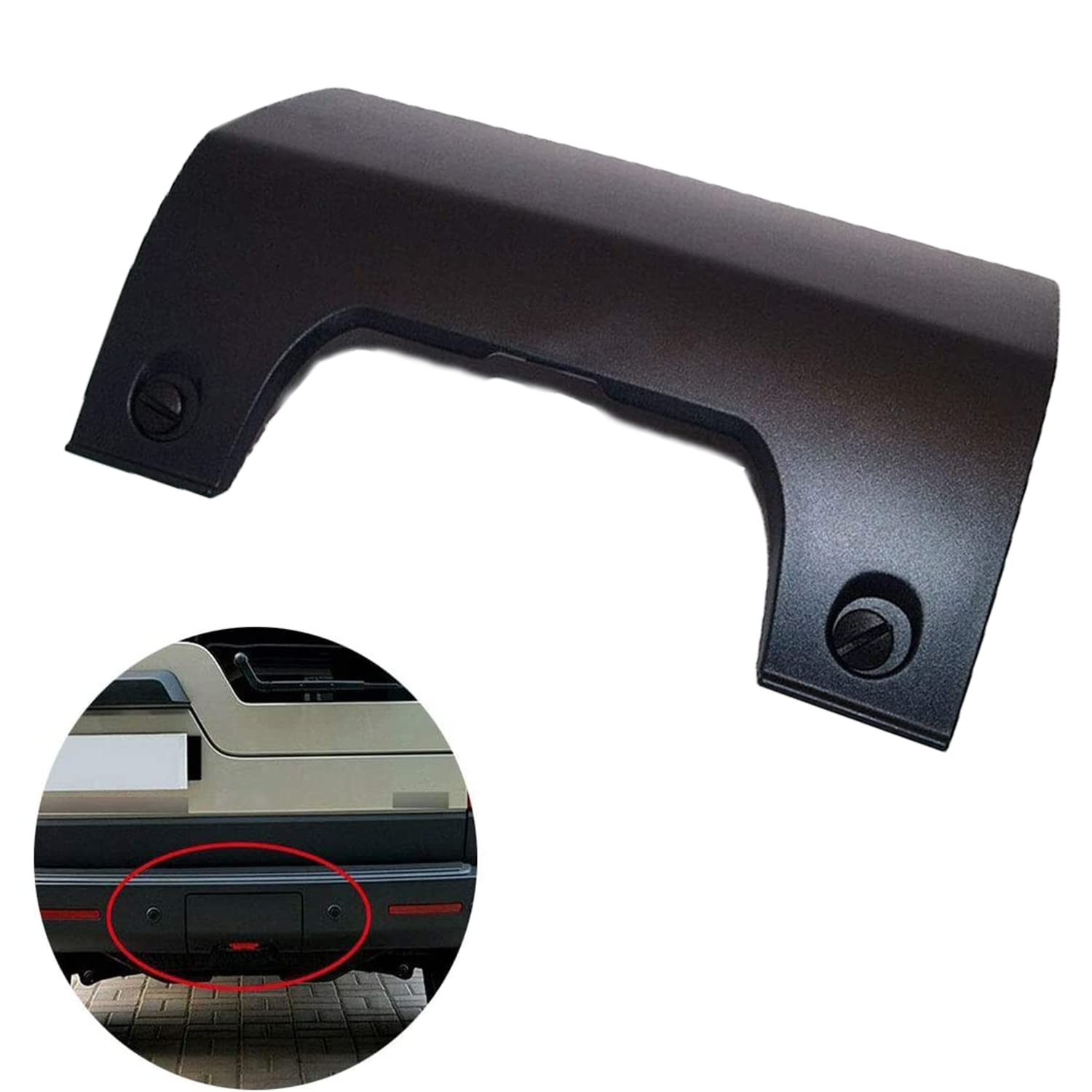 Copertura per gancio di traino per paraurti posteriore compatibile con Land Rover Discovery 3 4 LR3 2005-2009 LR4 2010-2012, DPO500011PCL