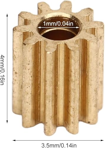 Miniatura 2 de Engranaje de motor cepillado para automóvil RC, reemplazo duradero de alta precisión, juego de engranajes de oruga RC a escala 124, 5 piezas para