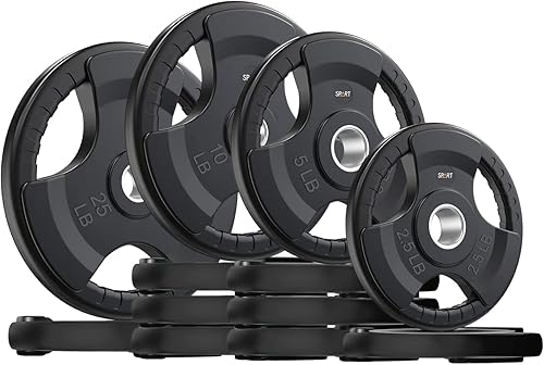 Miniatura 10 de Placa de Peso SPART de 2 Pulgadas con Revestimiento de Goma Olímpica para Barra, Placas de Peso de Hierro Fundido Sólido en Pares o Individual para