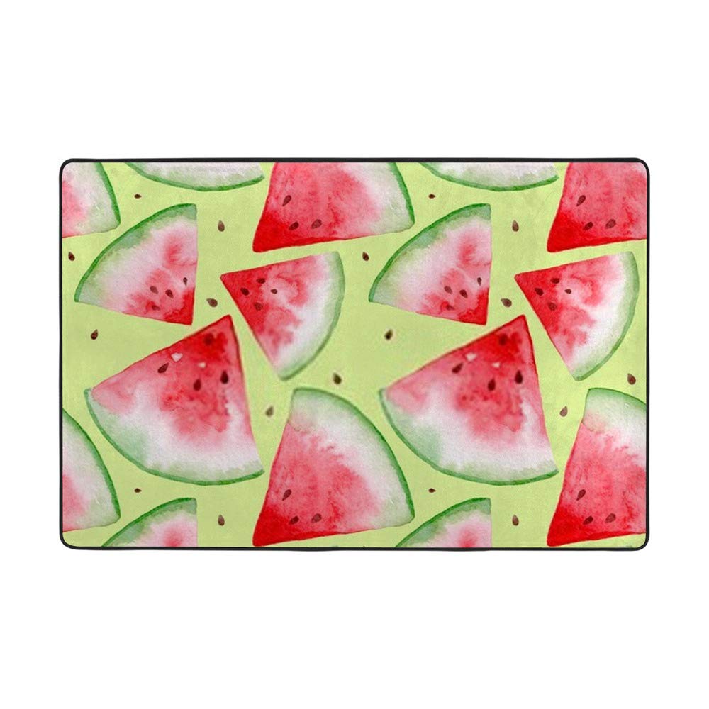 Tapis pastèques en velours corail pour réchauffer et sécuriser le sol du salon