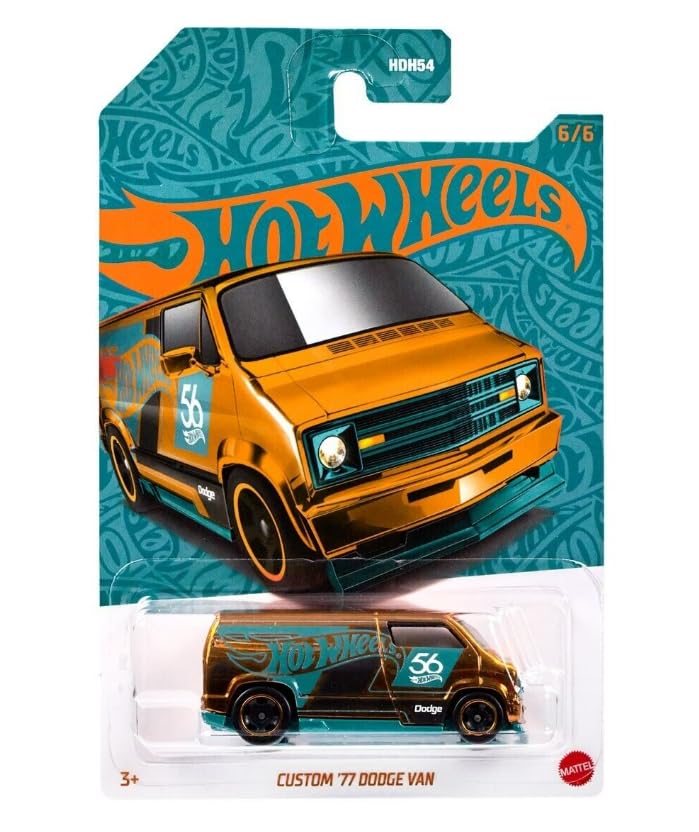 Amazon.com: Hot Wheels Pearl & Chrome Custom '77 Dodge Van 1:64