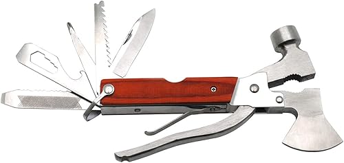 Miniatura 8 de HTTMT Herramienta multiherramienta para acampar, equipo de supervivencia 16 en 1, de acero inoxidable, compatible con senderismo, pesca, kit de