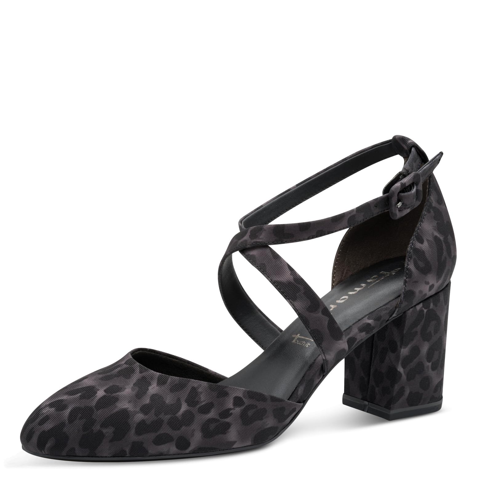 Tamaris Women's Damen Pump with Strap 1-24414-41, Grey Leopard, 6 UK