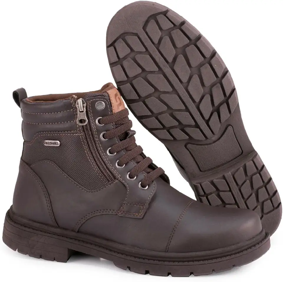 Bota Masculina Coturno Casual elastico Zíper casual comfortavel
