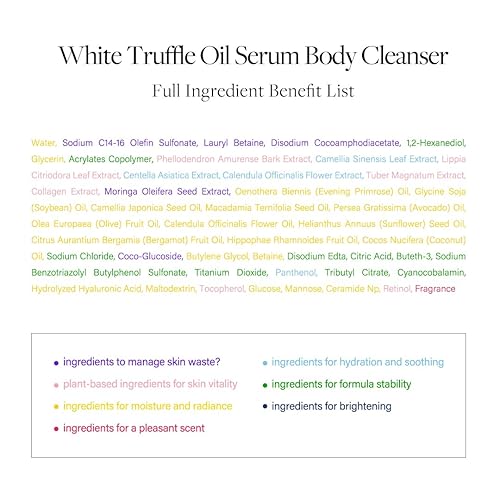 Miniatura 7 de d'alba Piedmont Limpiador corporal de aceite de trufa blanca de 9.3 fl oz, vegano, fórmula hidratante y suave, espuma suave y rica