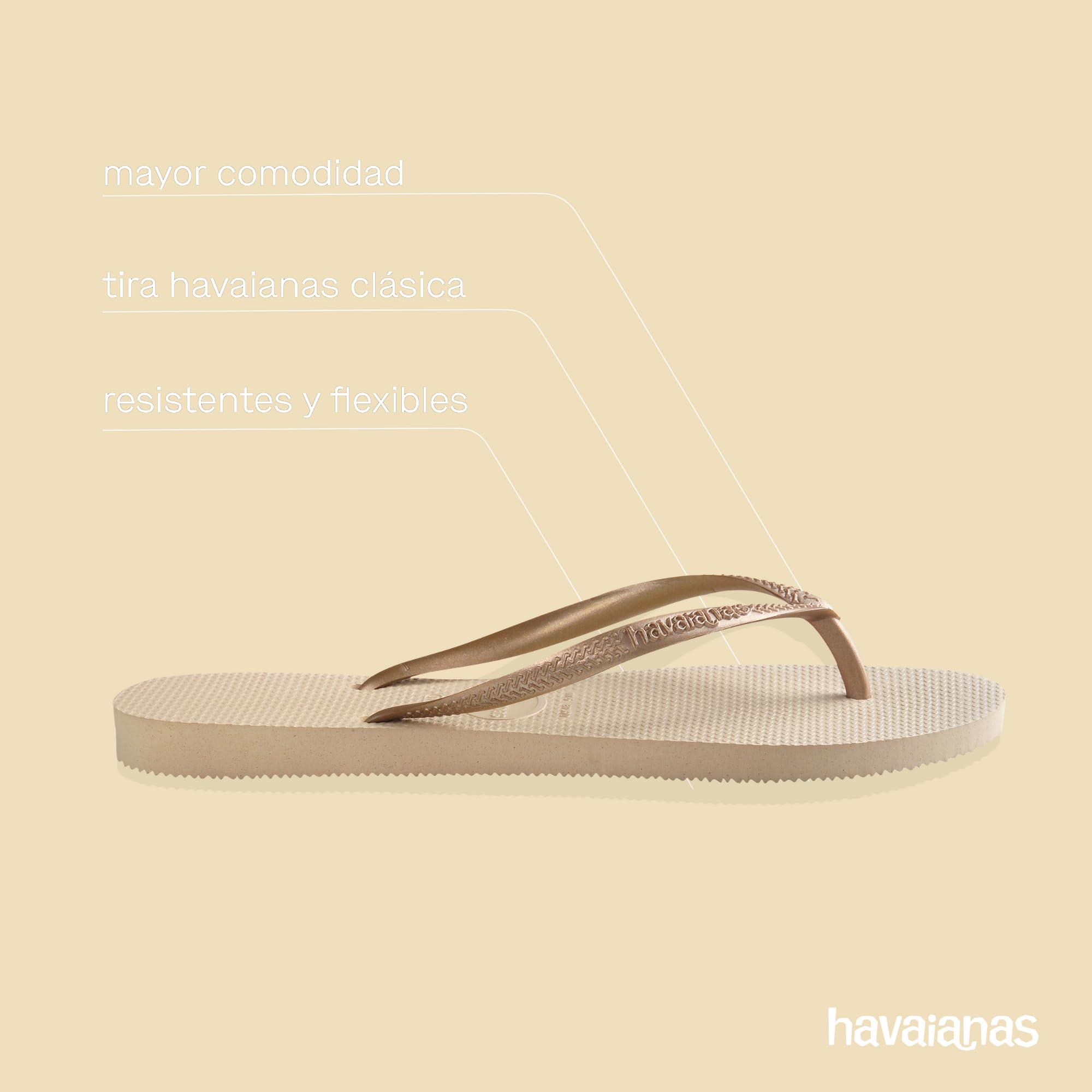 Havaianas Slim Chanclas Elegantes, Duraderas y Versátiles, con Suela Texturizada para Agarre y SoporteMujer — view 5