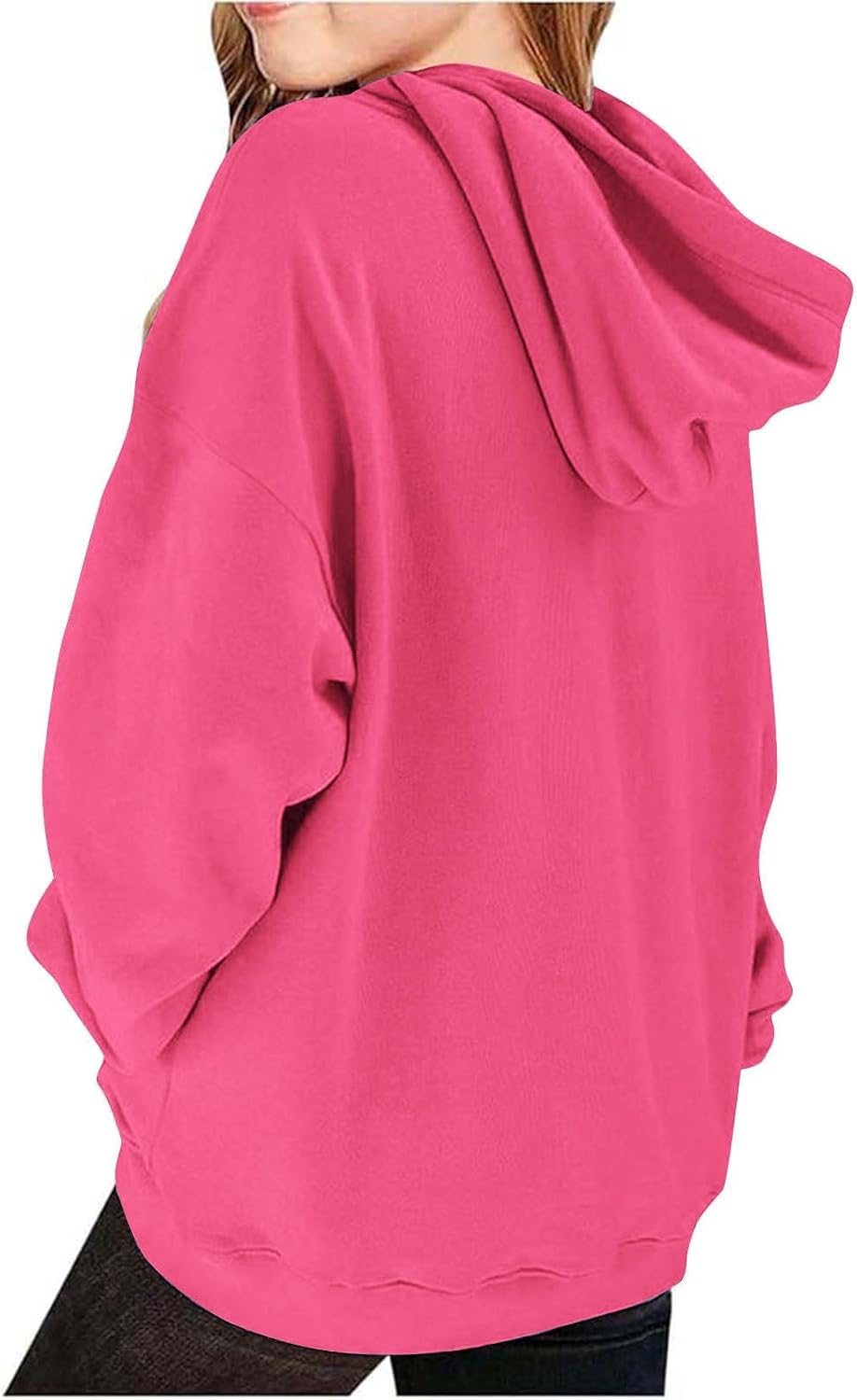 Hoodies For Teen Girls Long Sleeve Solid Hooded Sweatshirts Unisex Youth Cute Fall Winter Outerwear Casual Wear With Pocket