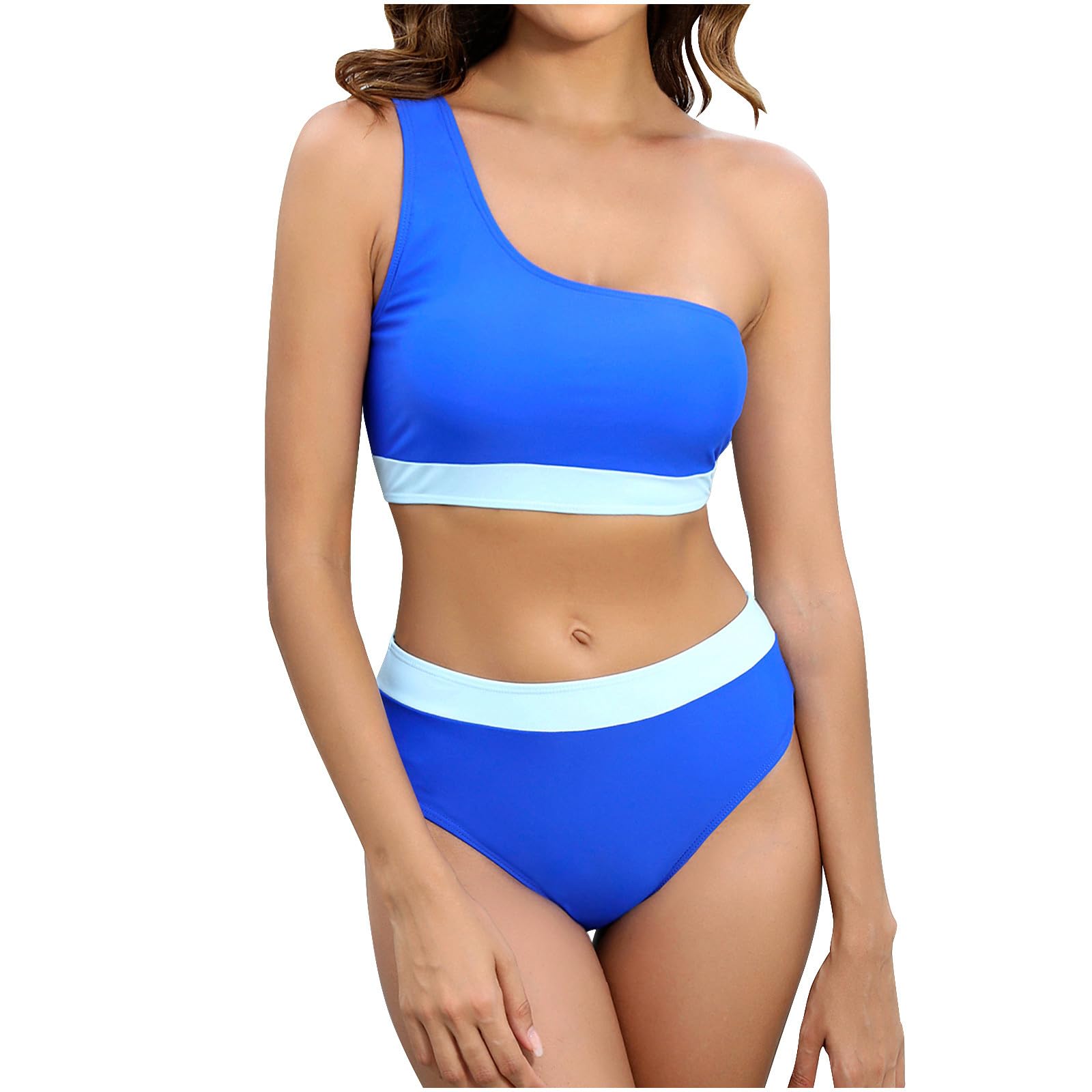 Bikini Tops for Women Cropped Tankini Tops Beach 2 Piece Bikini Swimwear Top Tummy Control Bathing Suits with