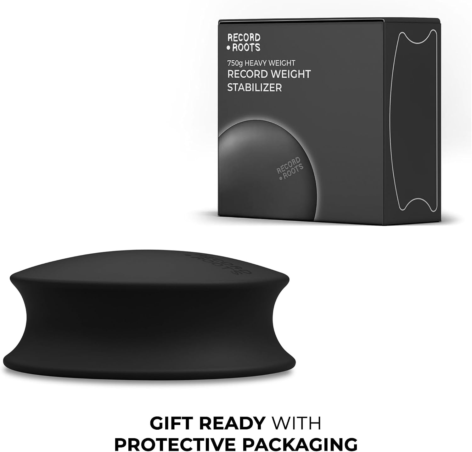 Vinyl Weight Stabilizer – Heavy Duty Turntable Weight – Rubberized – Improves Playback Stability, Reduces Vibration & Protects Record Labels - Black image 3