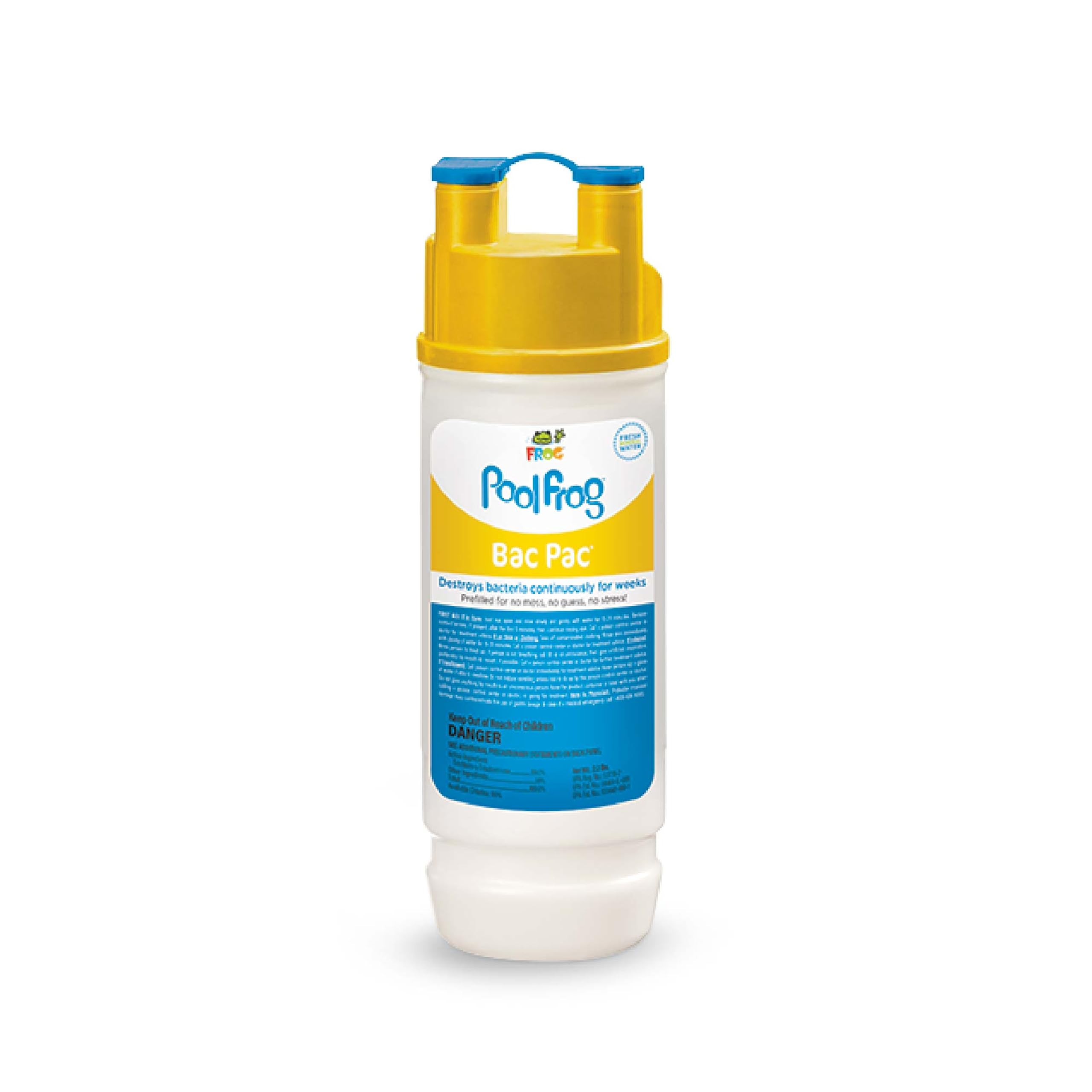 FROG Bac Pac Replacement Chlorine Cartridge for use with Pool FROG Model 5400 and 6100 Cyclers - Prefilled for Easy & Convenient Pool Sanitizing & Water Care - 1 Pack