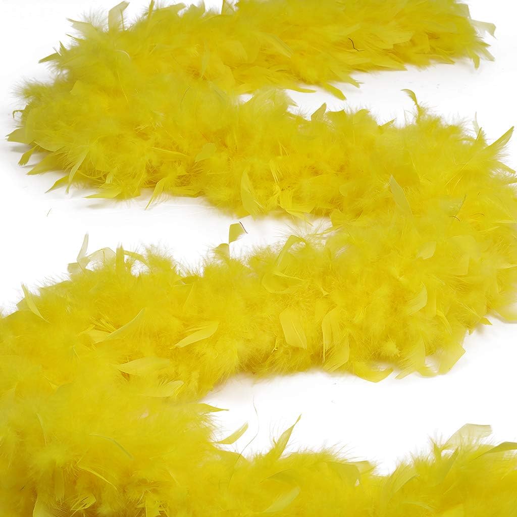 Zucker Turkey Feather Chandelle Boa - (72 Inch) Heavy Feather Boas for Adults - Roaring 20's Costume, Mardi Gras Party Boa