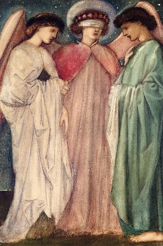 Toile Le Premier Mariage Burne Jones deco salon 60x90cm