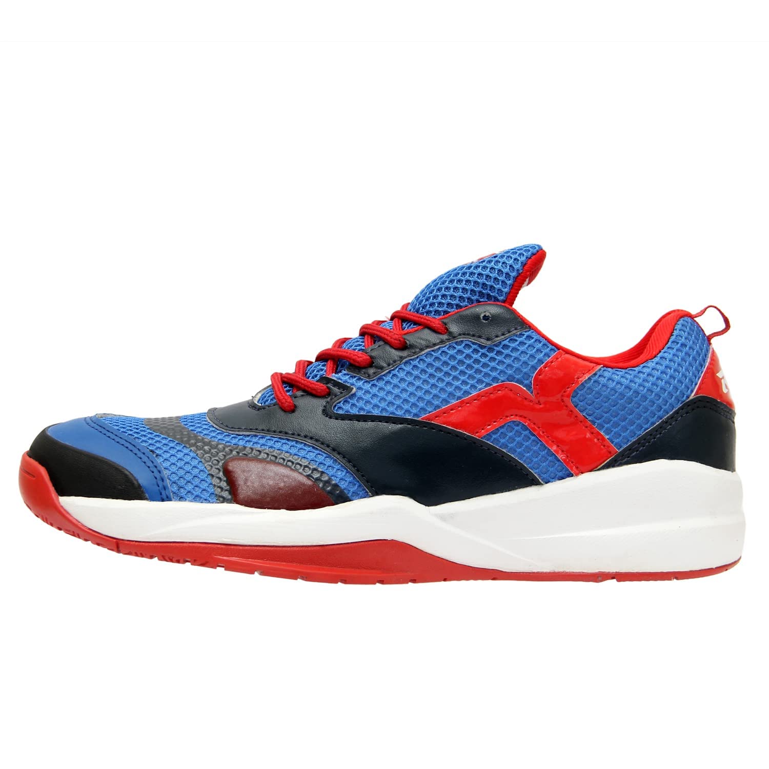 RXN Supercourt high Performance Lawn Tennis Shoe (Red/Blue, Numeric_2) 1