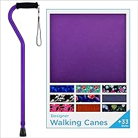 Vista 25 de Bastón de diseñador Nova con mango de compensación, bastón de caminar ajustable y ligero con correa de transporte, negro