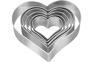 6-Piece Heart Cookie Cutter Set: Delightful Treats for Every Occasion