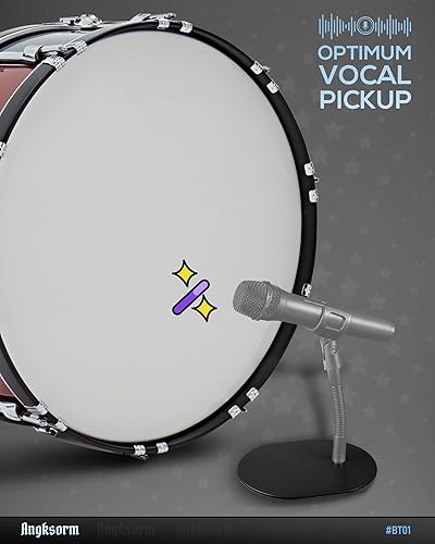 Miniatura 3 de BT01 - Base universal para micrófono, soporte de escritorio elíptico de metal resistente con rosca de 58"-27, adaptadores de 14" y 38", compatible