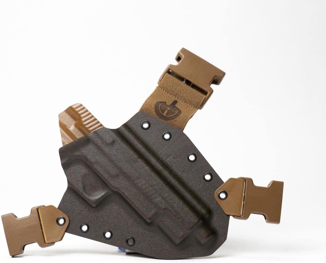 GunfightersINC Chest Holster | SIG P220 Hunter 10mm | Right Hand | Mas Grey/Coyote