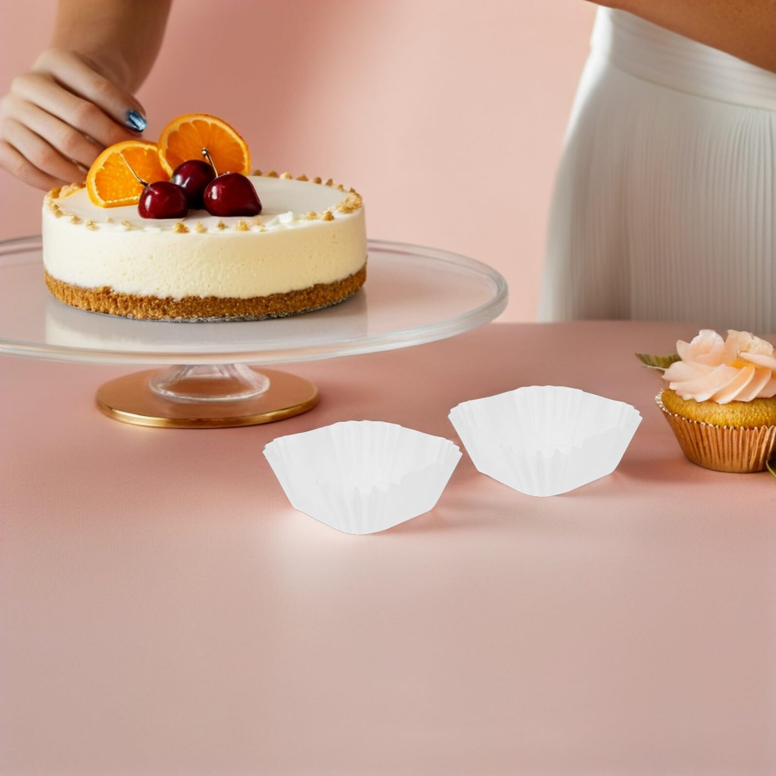 3000 Cápsulas de Papel para Muffins Cuadradas Moldes para Cupcakes y Mini Muffins Aptos para Horno Resistentes Grasa Ideales para Hornear y Fiestas