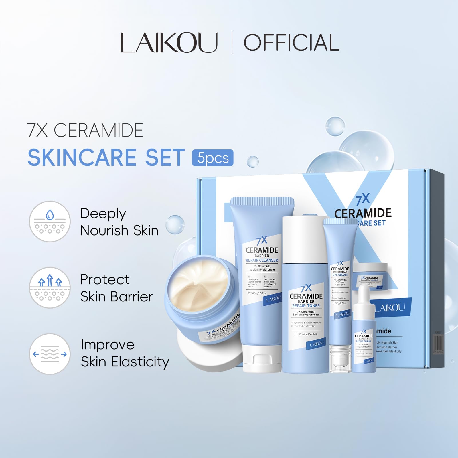 LAIKOU Skin Care Set with 7X CERAMIDE
