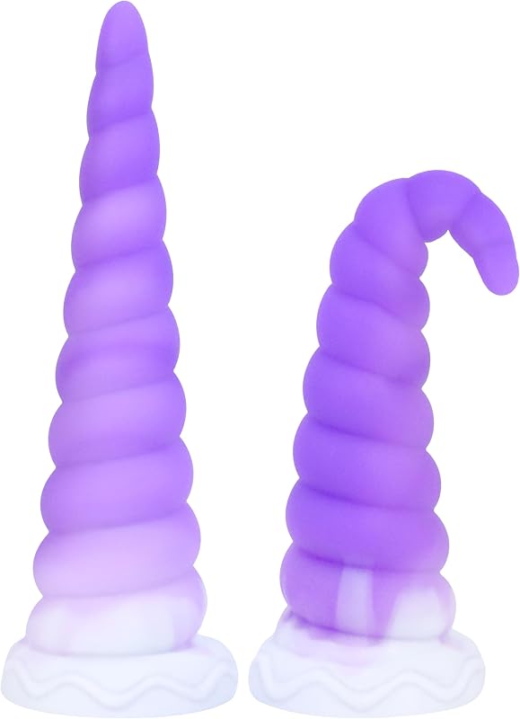 7.68in Silicone Anal Stretcher Spiral Butt Plug, Soft Trainer Dildo with Strong Suction Cup for Hands-Free Play, Adult Sex Toys Woman Men Sex Gifts for Beginners Couples, Anus Dilator Masturbator