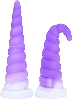 Silicone Anal Stretcher Butt Plug, Soft Trainer Dildo with Curved Texture & Strong Suction Cup for Hands-Free Play, Adult Sex Toys Woman Men Sex Gifts for Beginners Couples, Anus Dilator Masturbator