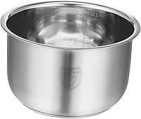 Vista 2 de Kichvoe Olla de arrocera interior antiadherente para arrocera, revestimiento interior de acero inoxidable, recipiente universal para cocinar arroz