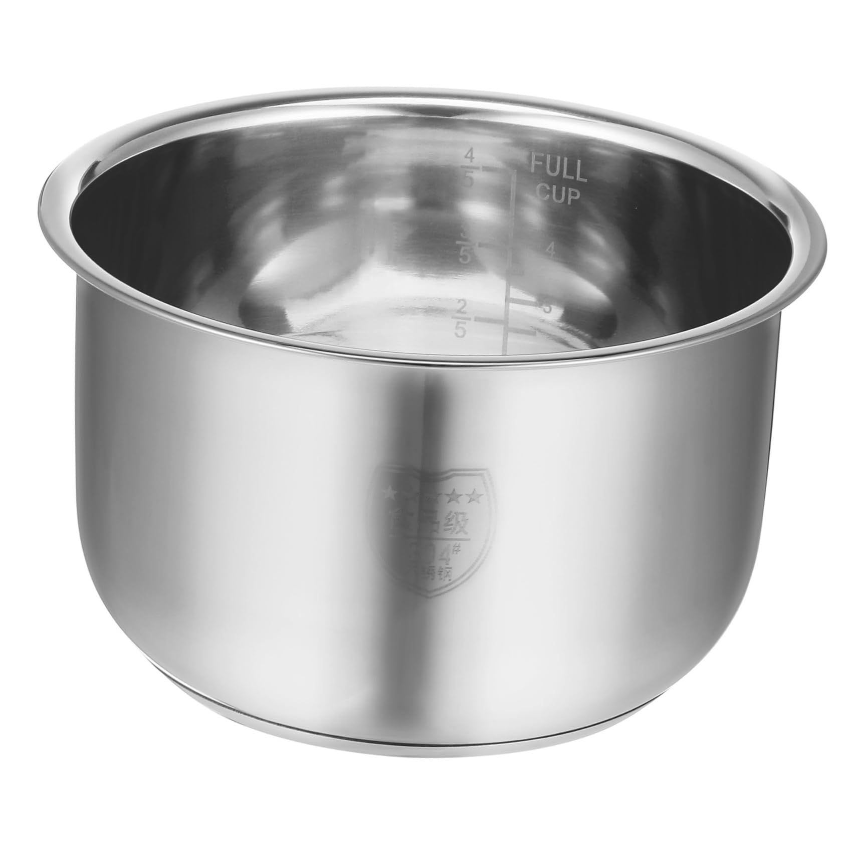 Kichvoe Rice Cooker Inner Pot Non-stick Rice Cooker Liner Stainless Steel Inner Liner Universal Rice Cooking Container 2l Rice Maker Replacement for Home Kitchen Silver