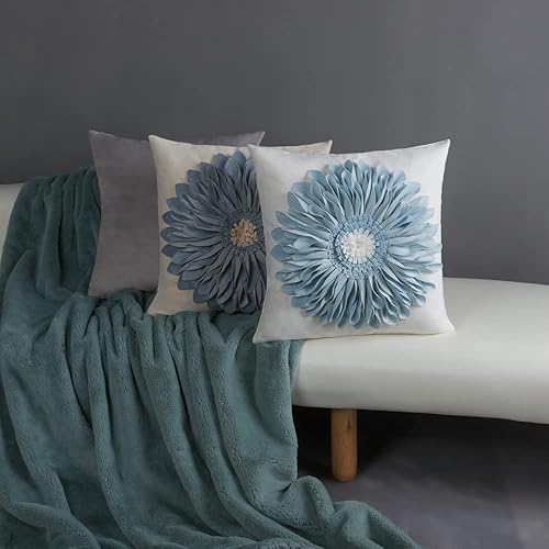 Miniatura 7 de Funda de cojín decorativa, diseño de girasoles en 3D, hecha a mano, de lona, funda de almohada, para la decoración del hogar, sofá, auto, cama,