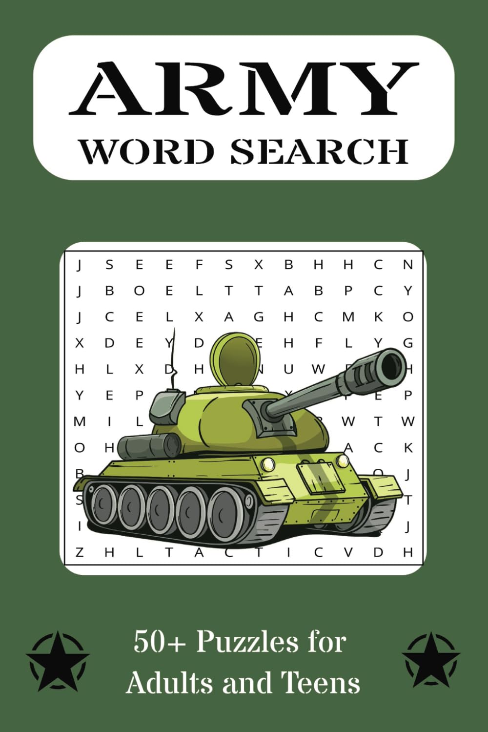 Army Word Search Book: An Army themed word find book for adults seniors and teens