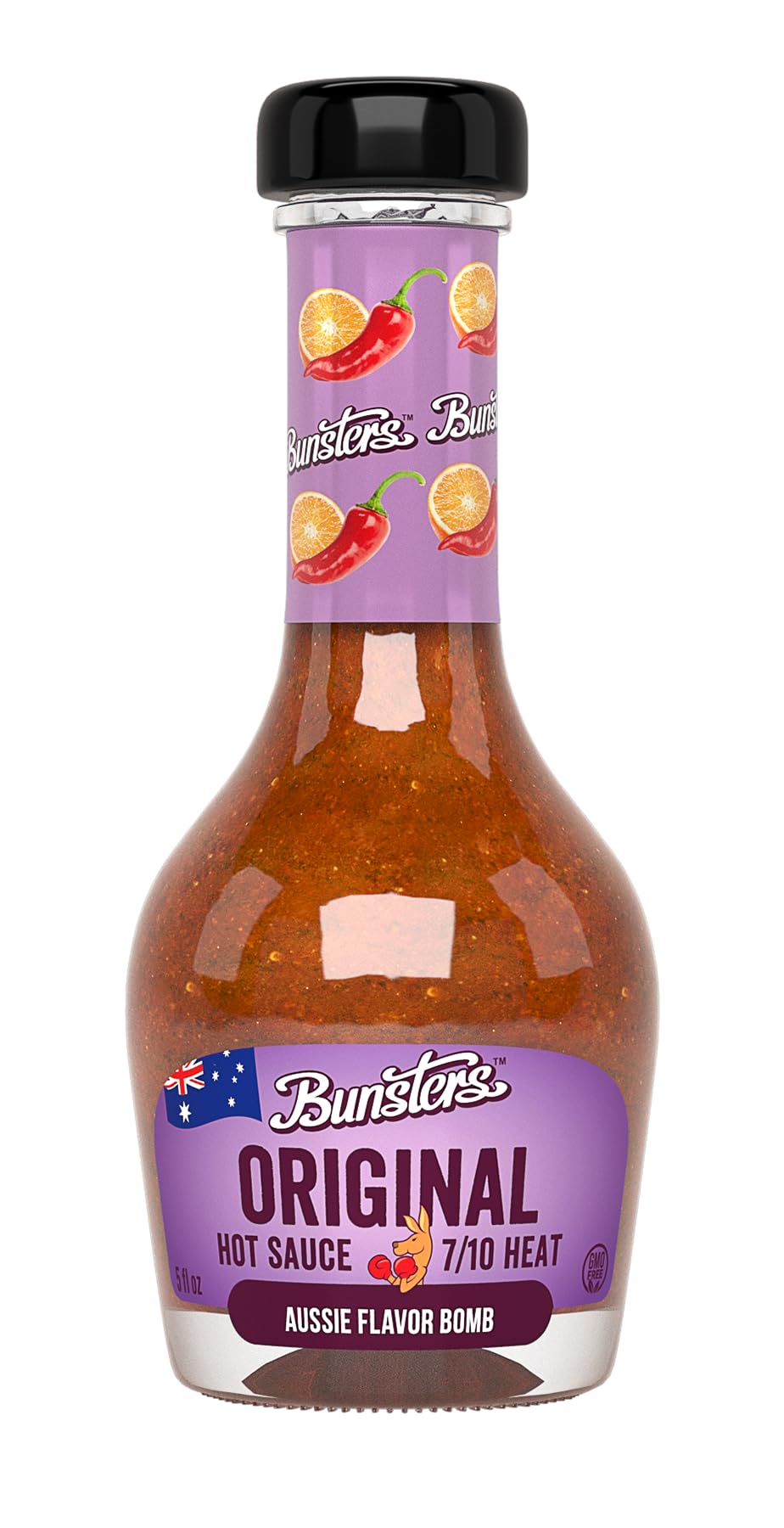 Bunsters8/10 Heat Hot Sauce - (Australian Hot Sauce packed with Fruit and Veg) (Previously 7/10 Heat)