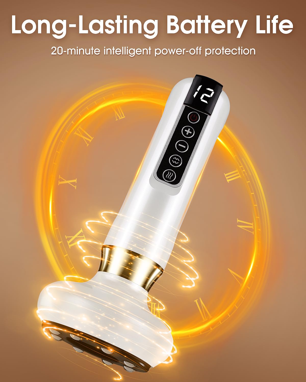 Masajeador Eléctrico Anticelulítico, 12 Niveles Succión Calor, Anticelulítico Reafirmante, Portátil con Carga USB C, Dispositivo de Ventosas Eléctricas para Cintura, Abdomen, Piernas y Brazos