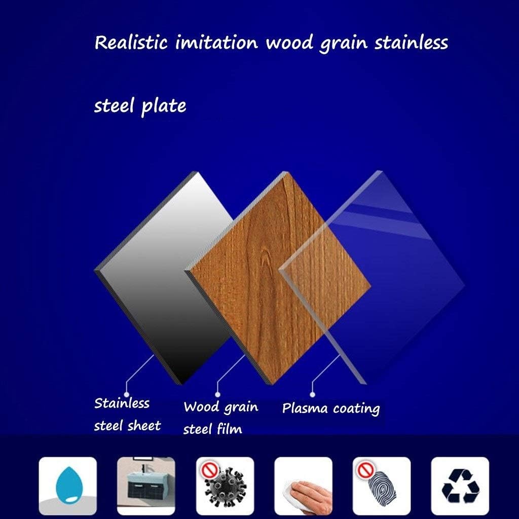 Mirror Cabinets Solid Wood Bathroom Cabinet Wall-Mounted Storage Rack Bathroom Cabinet-Right Sliding Door Mirror Box Storage