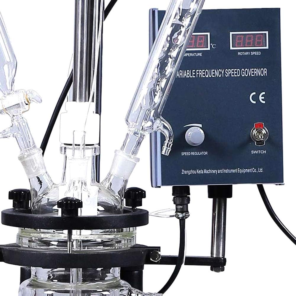 Chemilabor - Reacciones químicas Reacciones Químicas Doble Capa Cylindrical 1L Glass Jacket Type Reactor Chemical Reaction Unit