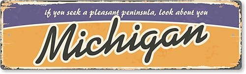 Miniatura 50 de SmartSign Letrero de metal vintage de 4 x 14 pulgadas "Welcome To New Jersey State", aluminio a prueba de óxido de 40 mil con recubrimiento New