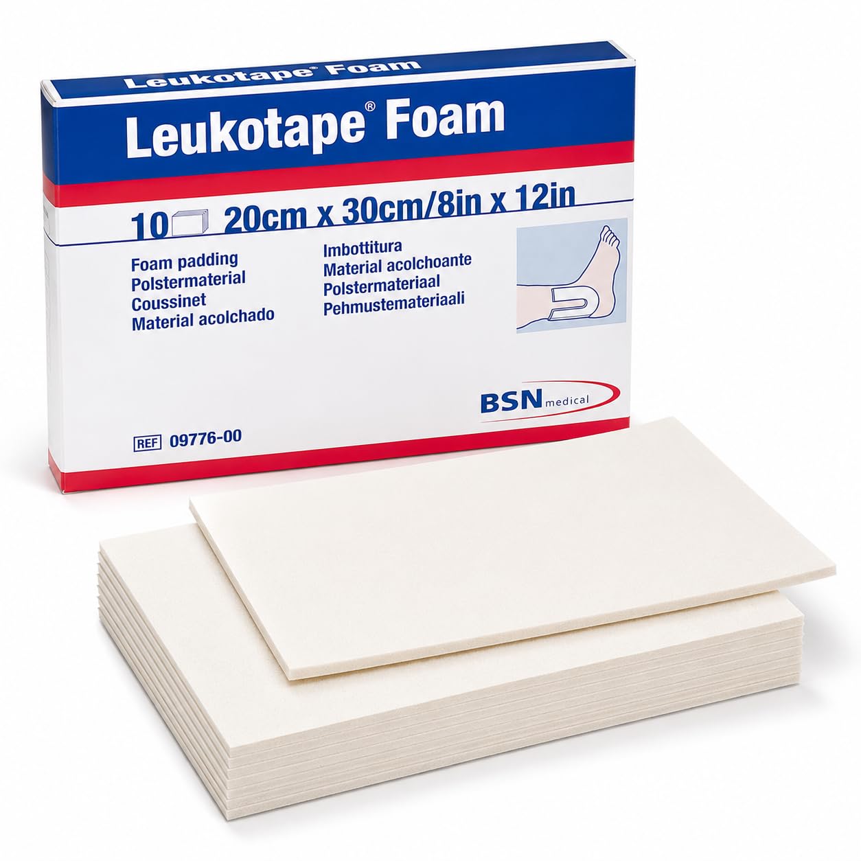 Leukotape Foam Schaumstoff Polster 20 x 30cm 10 Bögen Underwrap