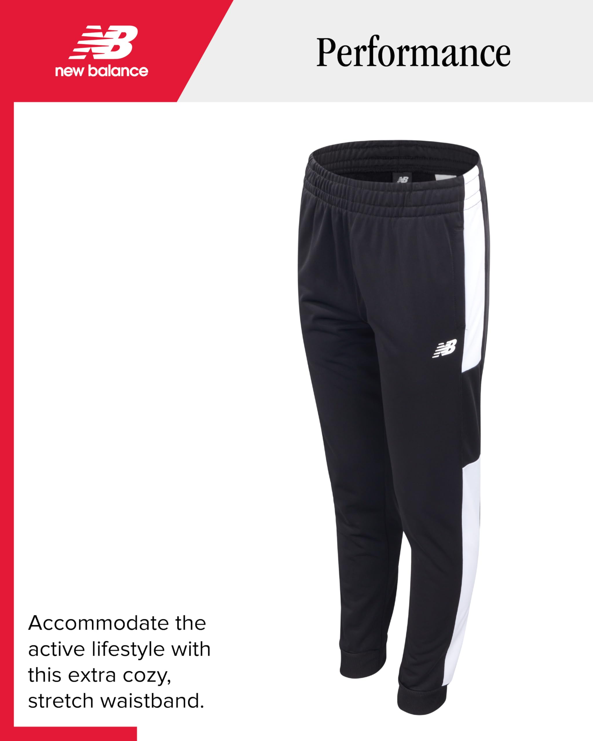 New Balance Survêtement 3 pièces en tricot gaufré thermique et pantalon de survêtement pour garçon, 8-20