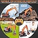 VATOS RC Excavator Remote Control Toy Digger, 1:16 Scale 3-in-1 Excavate Drill Grasp Simulated Rechargeable RC Truck Construction Fully Functional RC Vehicles Tractor Best Gift for Boys & Girls 2.4Ghz