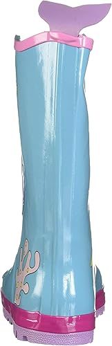 Miniatura 3 de Kidorable Blue Mermaid Botas de lluvia de goma natural wFun Fishtail tire en la pestaña del talón