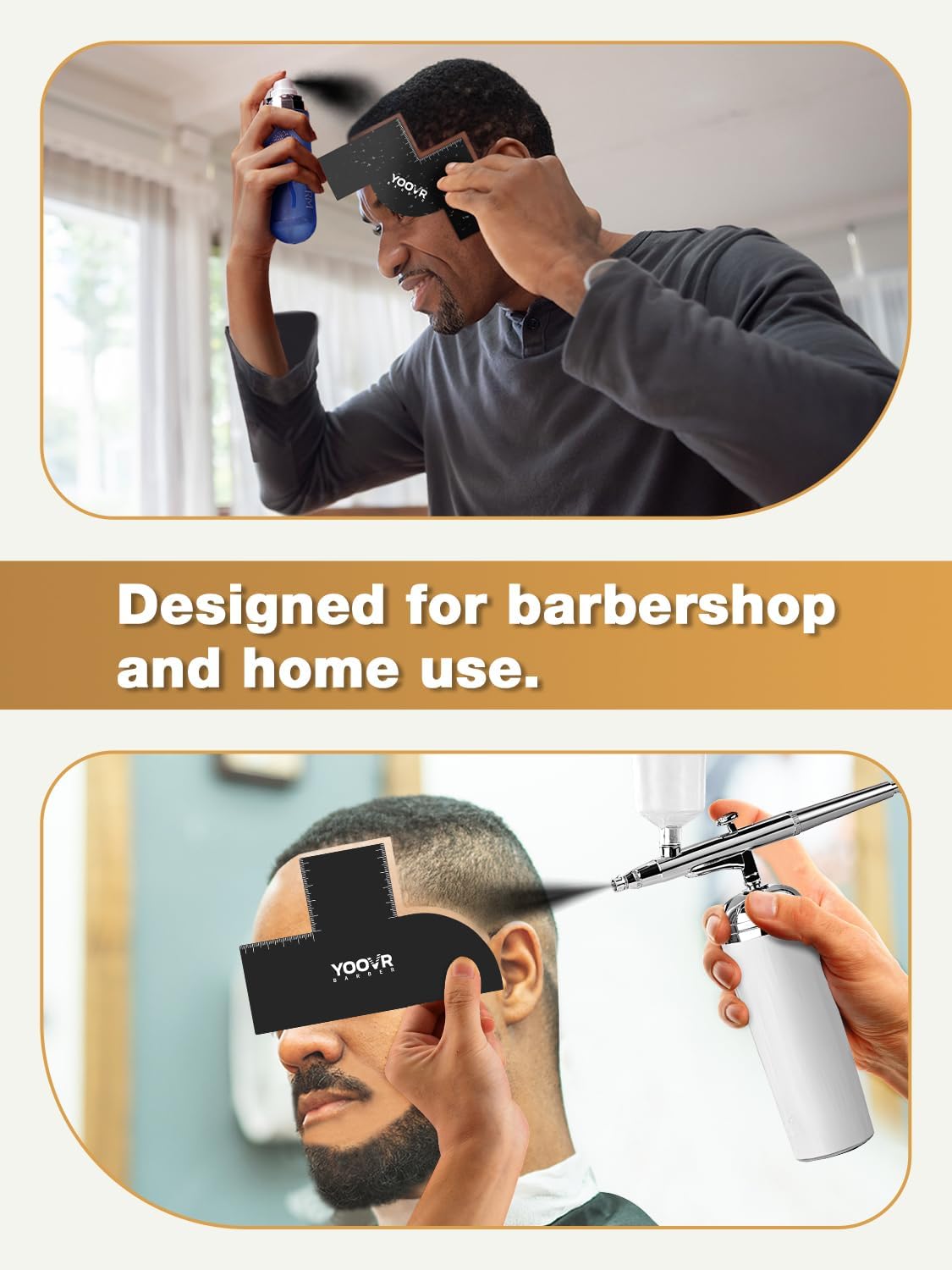 Barber Accessories Showdown: Graduated Scale vs. Color spray Edge T-Shaped