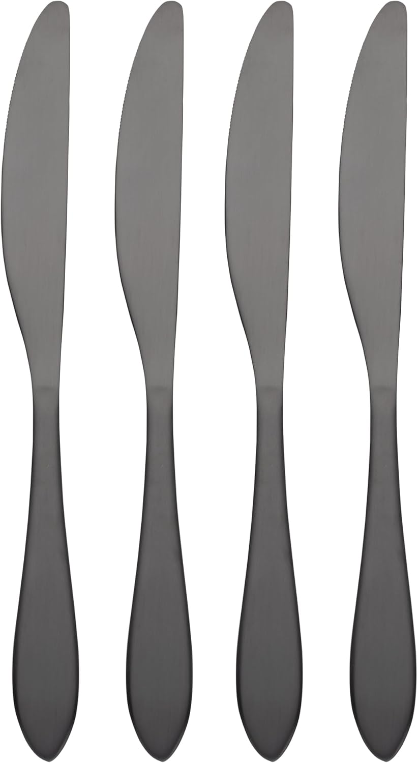 Cambridge Delia Black Satin Silverware Dinner Fork, 1-Piece, Flatware