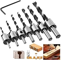 Vista 4 de Drill Bit 8Pcs Flute Countersink Drills Bit HSS Drills Bit Reamer Set For Woodworking Chamfer 3-10mm