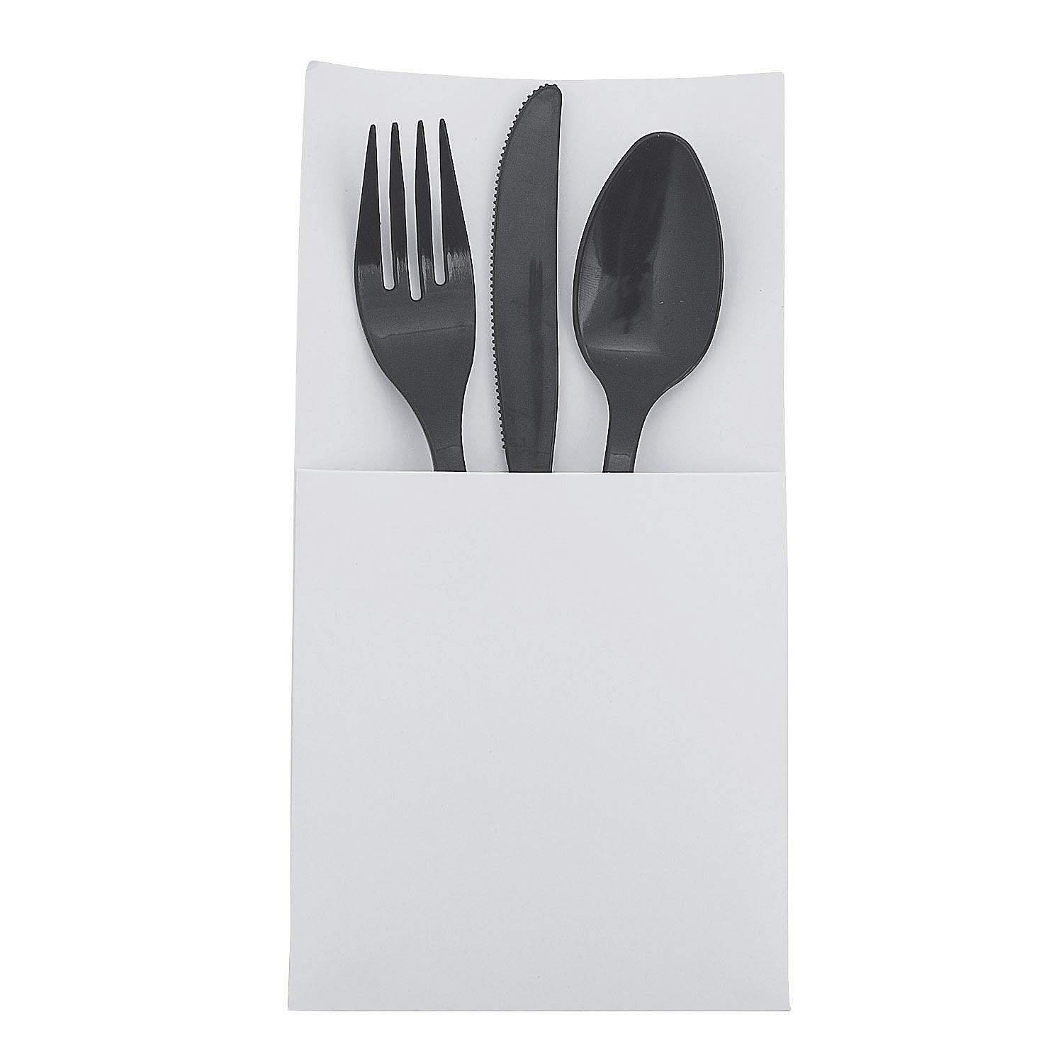 Fun Express WHITE PAPER CUTLERY HOLDER 50PC - Party Supplies - 50 Pieces