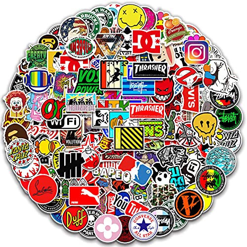 200 Unids Marca de Moda Pegatinas, Pegatinas de Street Cool, Impermeable Vinilo Pegatinas Paquete, Patinetas, Equipaje, Bicicletas, Guitarras, Cascos y Grafitis Cover