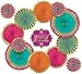 Stephanie Imports Set of 13 Diwali Paper Fan Decorating Pack (Complete Home Decoration Kit)