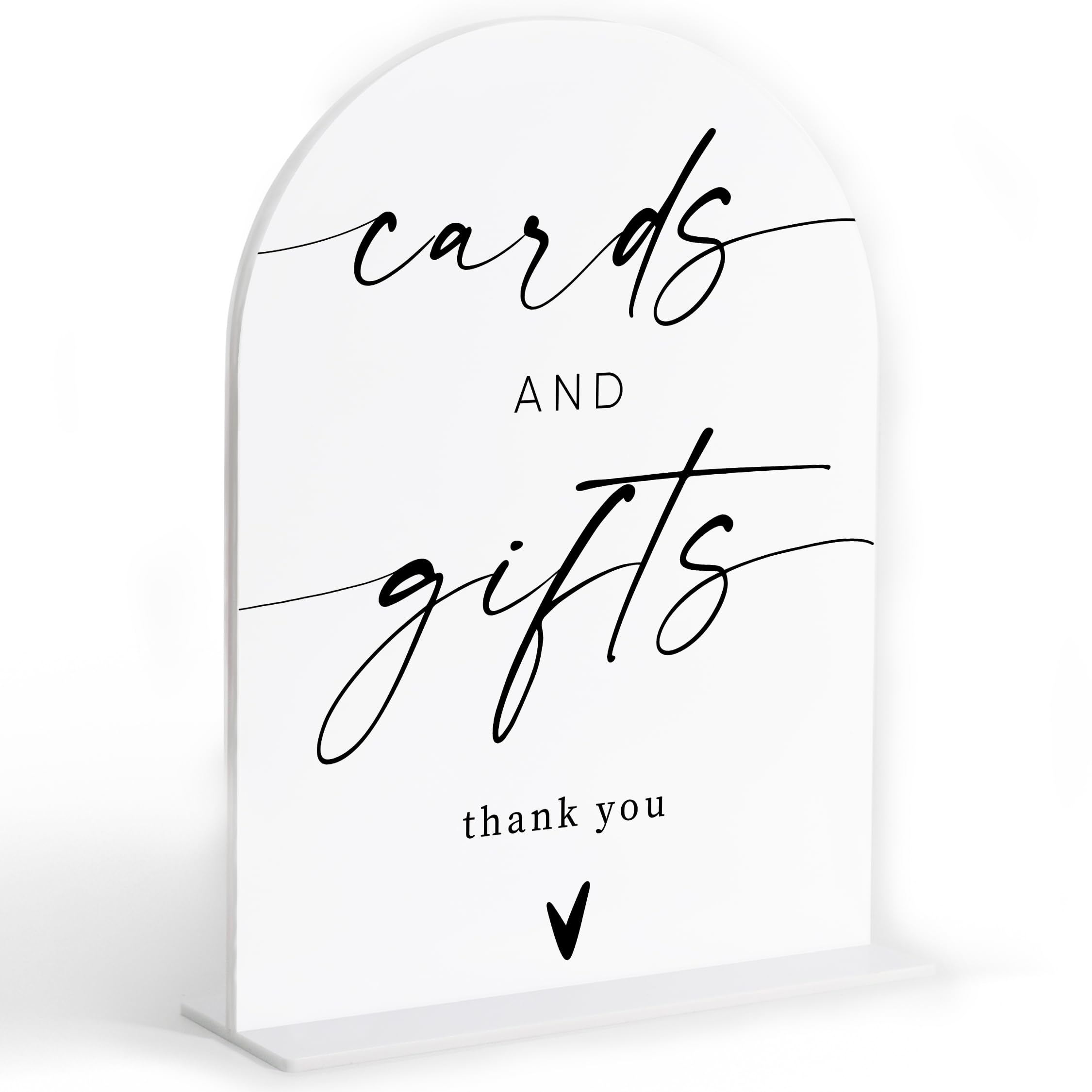 Cards and Gifts Sign, White Arch Acrylic Wedding Sign, Wedding Favors for Guests, Bridal Shower Decor, Engagement Party Decor, Centerpiece Table Decorations Party for Bride and Groom-2