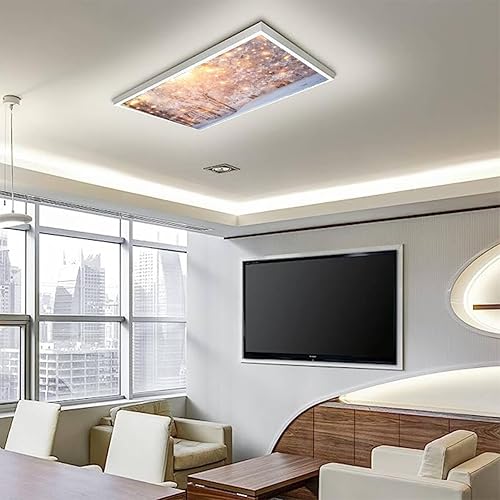 Miniatura 7 de Paquete de 4 cubiertas de luz fluorescente para luz de techo, filtros de luz escénicos de Navidad para aula, oficina, hogar, cubierta de luz