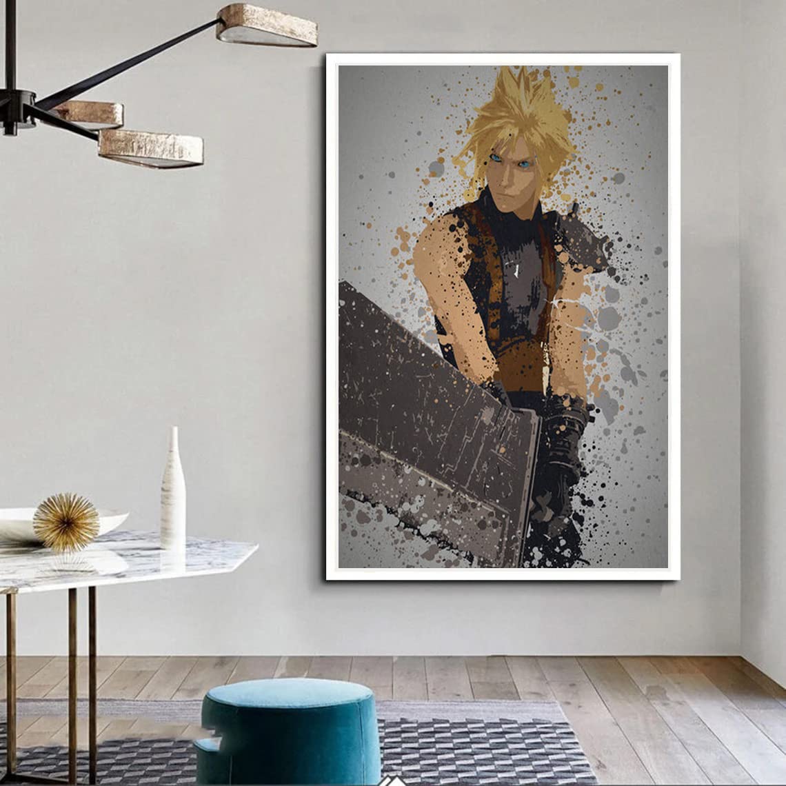 VERRE ART Printed Framed Canvas Painting for Home Decor Office Wall Studio Wall Living Room Decoration (45x60inch White Floater) - MIDGAR MERCENARY